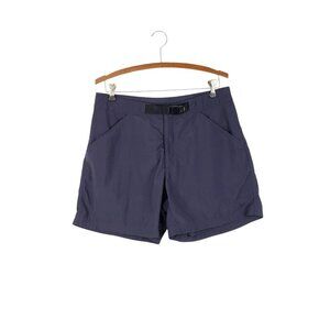 Mountain Hardwear Belted Hiking Shorts Dark Blue Nylon Womens Size 12